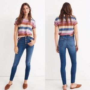 MADEWELL 10" High-Rise Skinny Jeans in Hanna Wash size 29